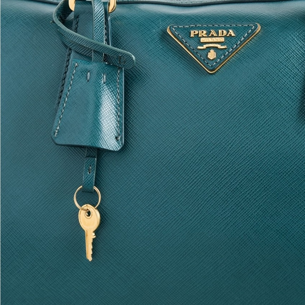 LIKE NEW PRADA Saffiano Leather Medium Bauletto Bag Certified Authentic - Picture 5 of 10